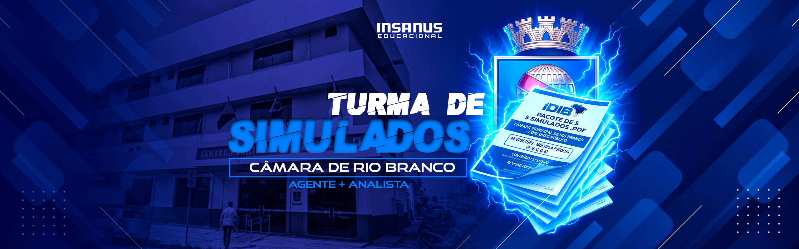 Banner Oficial do Circuito de Simulados CMRB 2026 - Agente e Analista Legislativo