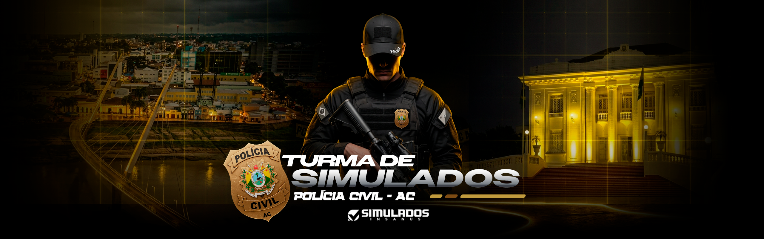 Banner Principal - Turma de Simulados PC AC 2026 Oficial Investigador